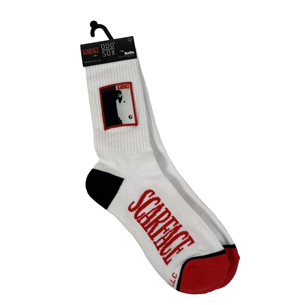 New Mens Odd Sox Scarface Long Socks Size 8-12 NWT Knits Crew